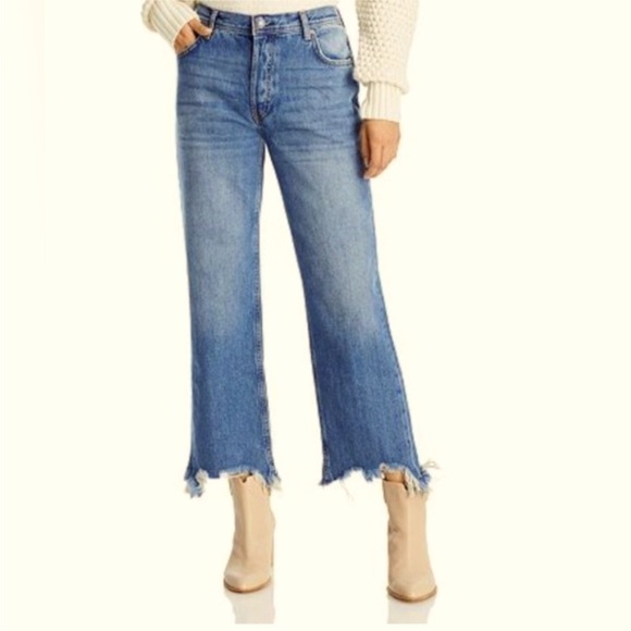 We The Free Denim - We The Free Blue Straight Leg Jeans